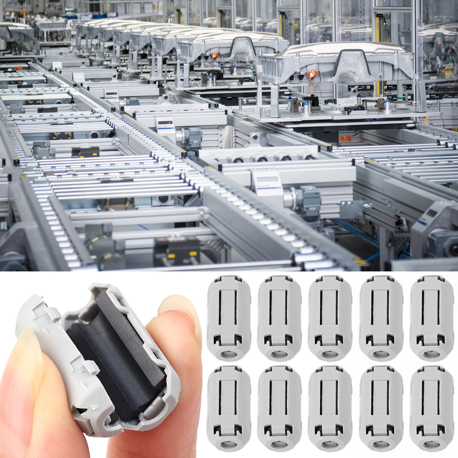 TDK 5mm Diameter Ferrite Core Noise Suppressor 1/20pcs Powerline Power Cord Filter Ring Cable Clamp RFI EMI Cables Clips cable clip,cable clamp,cable noise suppressor