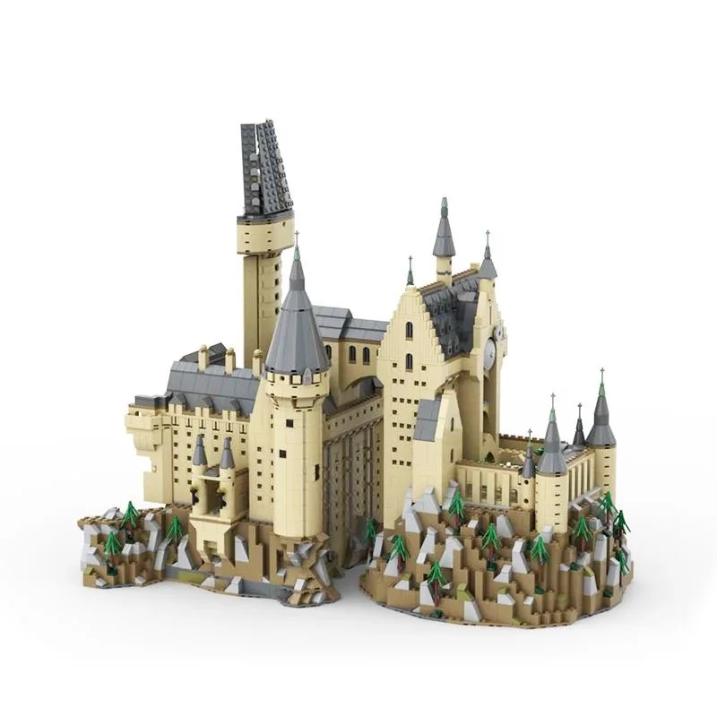 MOC-30884 섹션 모델 매직 영화 성 빌딩 블록, 분수 광장 조립, 스트리트 뷰 브릭 키트, 성인용 장난감 선물