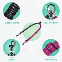 1.6ft Long Dual Dog Leash Attachment - Double Leashes for Training Small to Large Dogs - Adjustable Strap Shock Absorbing Bungee 5