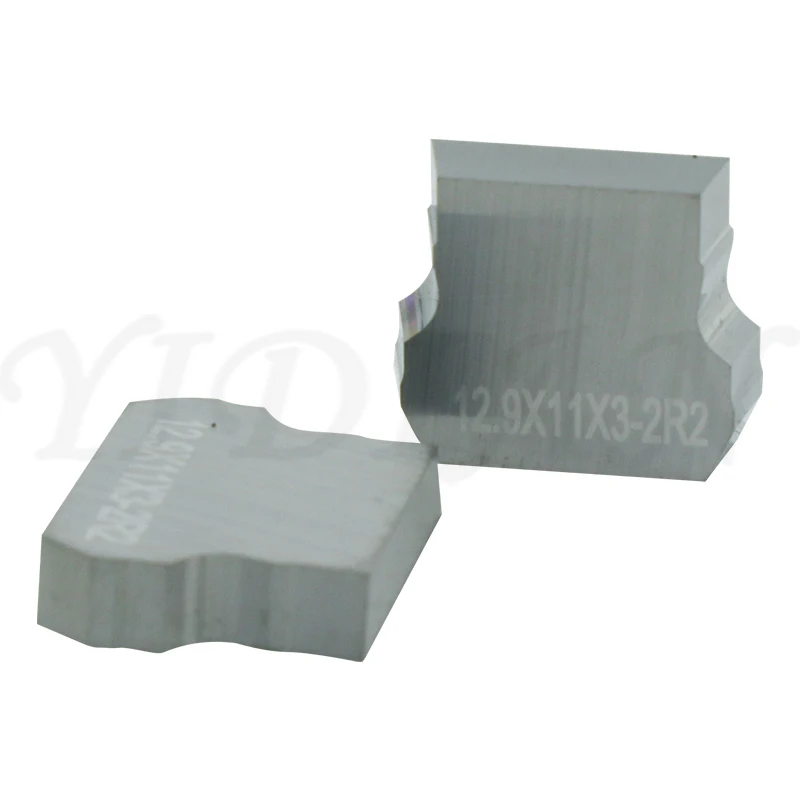 10pcs 초경 반경 스크레이퍼 나이프 12.9x11x3mm-2R2 BIESSE Edgebander 기계 용 스크레이퍼 블레이드 목공 도구