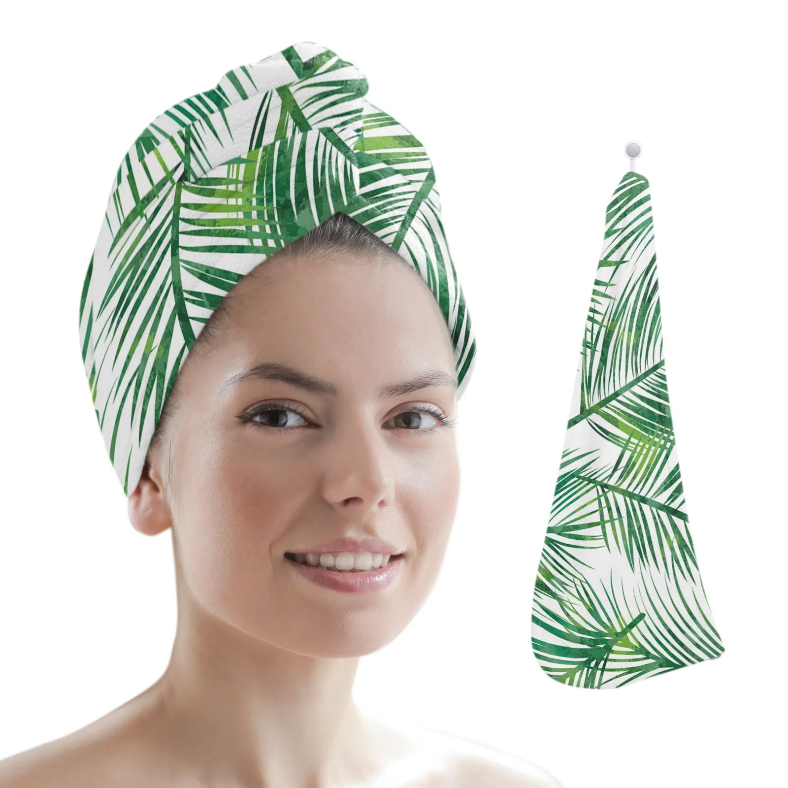 green-leaf-microfiber-quick-dry-hair-towel-lady-hair-cap-absorbent-head