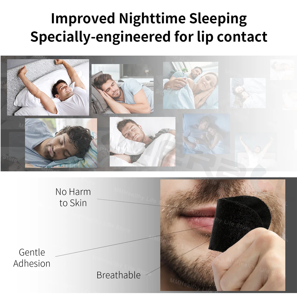 30/90/150pcs Mouth Tape Sleeping Anti Snoring Sleep Best Breathing Nasal Strips Improved Sleeping Snoring Relief Sleeping Mouth