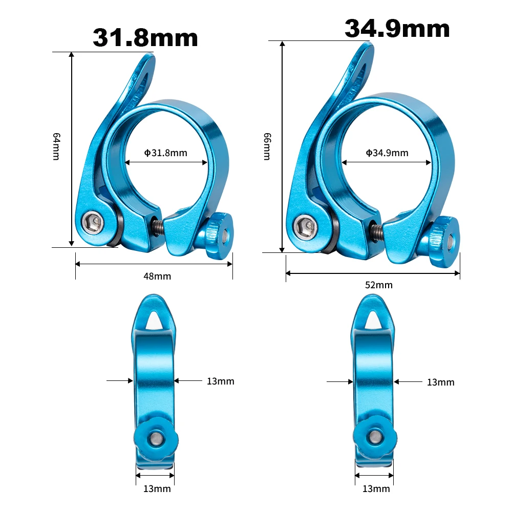 Bike Seatpost Clamp BOLANY MTB Quick Release Aluminium Alloy Bicycle Seat Post Mount 31.8mm 34.9mm Cycling Accessories
