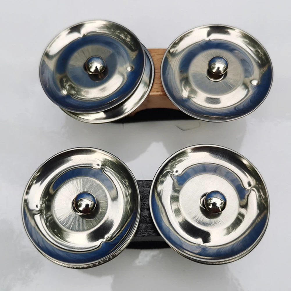 Description Picture 4 of item1pc Finger Jingles Tambourine Nickel-plated Steel Jingles Handheld Percussion For Cajon Hand Drum Percussion Accessories