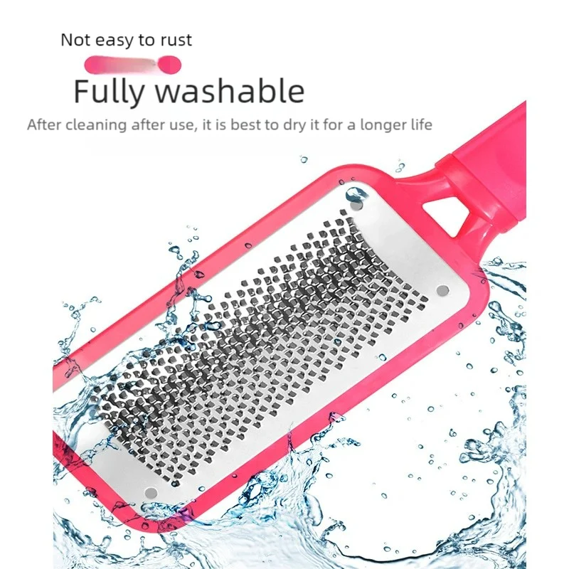 Foot Grinder Pedicure Stainless Steel Foot Scrubber Heel Callus Dead Skin Remover Exfoliating Professional Feet Care Tool