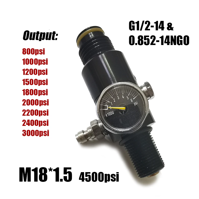 HPA 4500 Psi Druckluft-Reglerventil – M18x1,5 Ode Produktbild-Vorschau 2