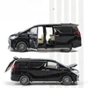 Alloy 1:24 Toyota Alphard MPV Car Model with Key Sound Light Diecast Toy Vehicle Kid Boy Collection Gift Miniature Voiture 5