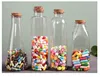 2X Iron Tower/Heart/Bear/Gourd/Cat Wishing Bottle With Cork Plastic Bottle Candy Box Transparent Empty Message Lucky Star Bottle 4