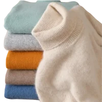 100% Merino Wool Cashmere Sweater Women Knitted Sweater Turtleneck Long Sleeve Pullovers Autumn Winter Clothing Warm Jumper Tops 1