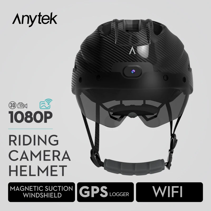 Anytek 2Mp 1080P Gps Casco Impermeabile Sport Dv Action Camcorder Per Ciclismo Riding Camera Moto Video Fotocamera Digitale