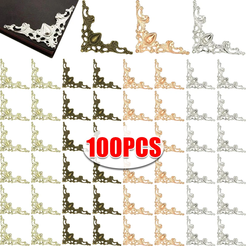 20-100PCS 스크랩북 앨범 사진 프레임 보석 상자 나무 상자 케이스 코너 가..