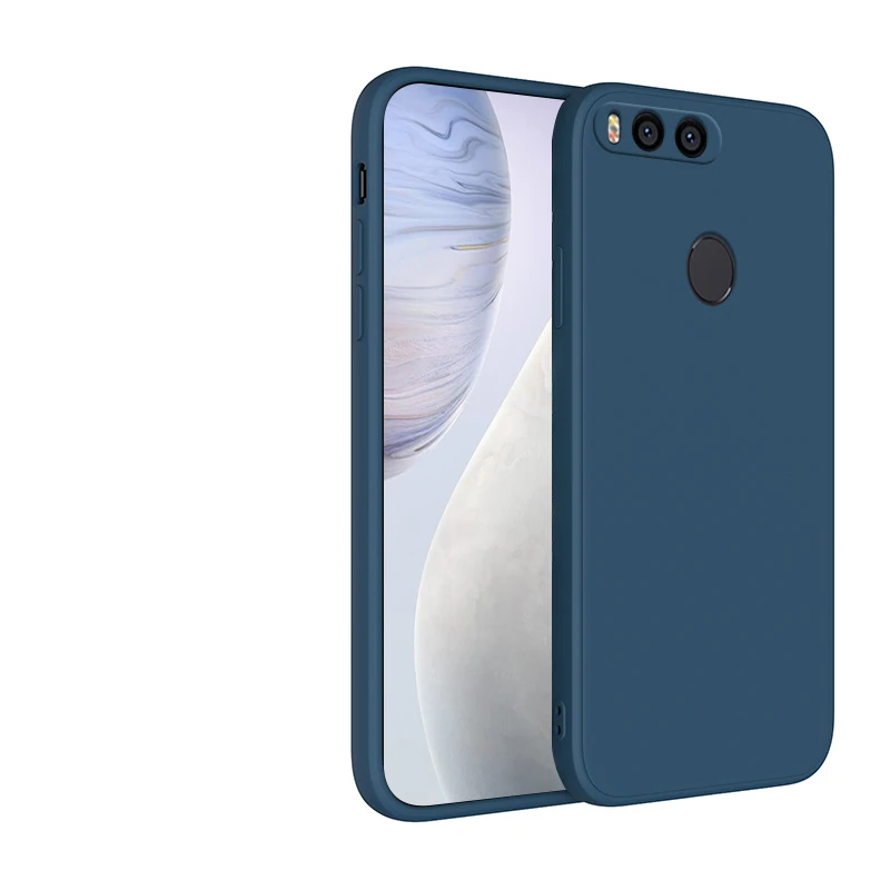 Enhanced Liquid Silicone Case with Camera Protection - Straight Edge Back Cover