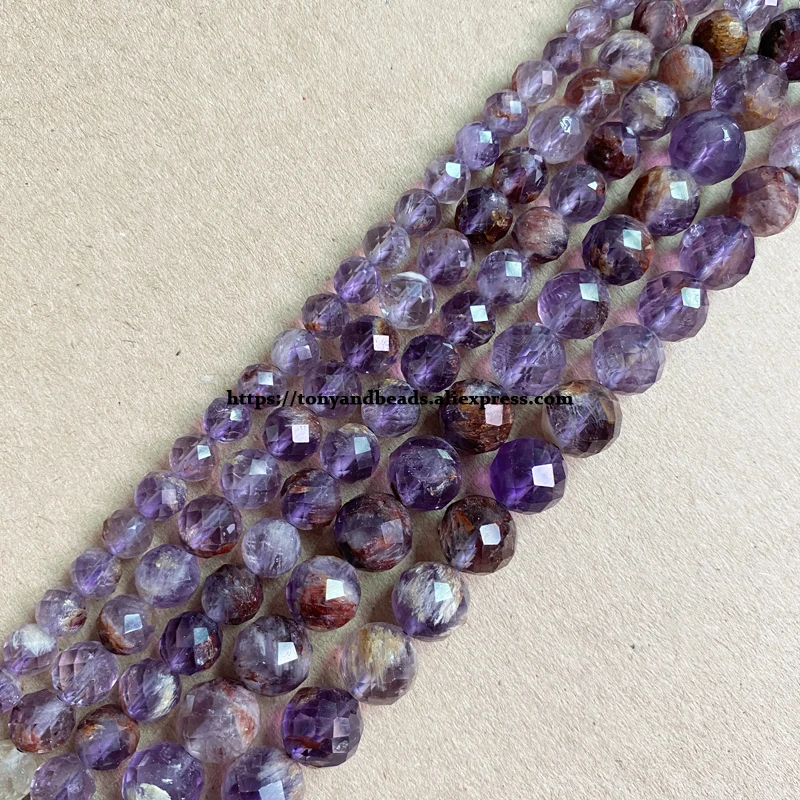 Semi-precious Stone Diamond Cuts Faceted AA Quality Purple Ghost