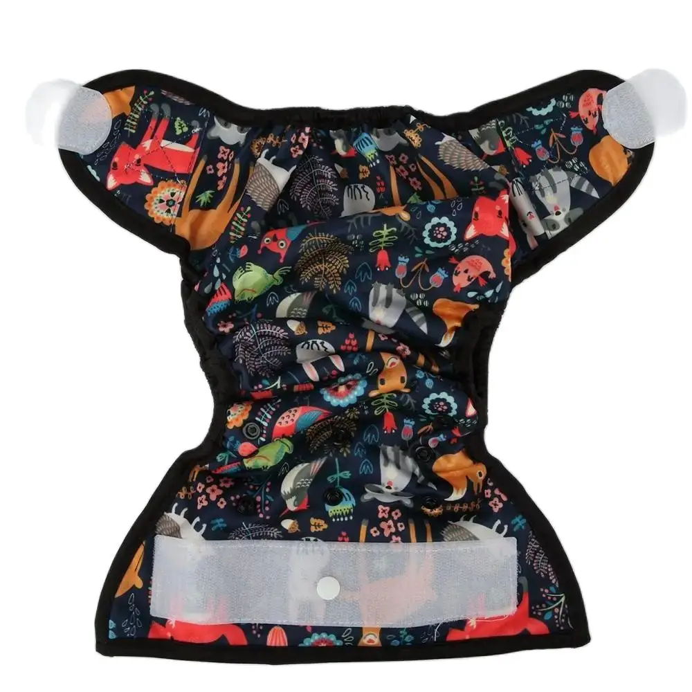 One Size Baby Cloth Diaper Cover Nappy Hook and Loop Double Gusset NO POCKET 3-15kg 1 OS cloth diapers waterproof diapers
