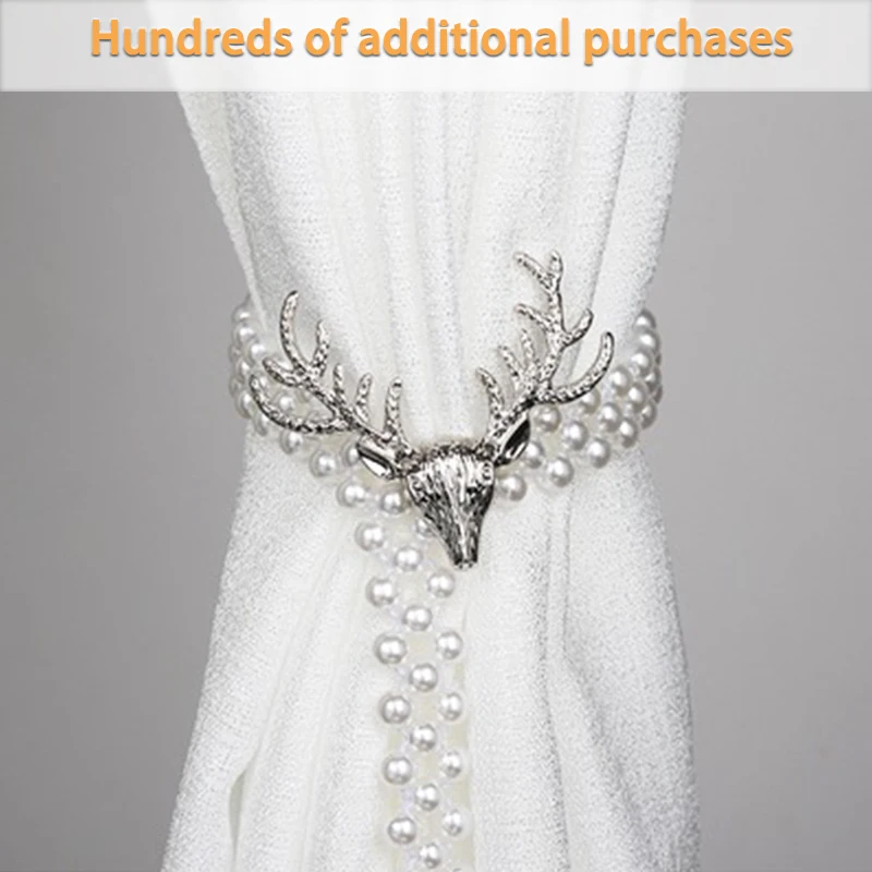 Elk Pearl Elastically Stretchable Curtain Clip Decor Curtains Holders Tieback Buckle For Home Decoration Accessories Modern