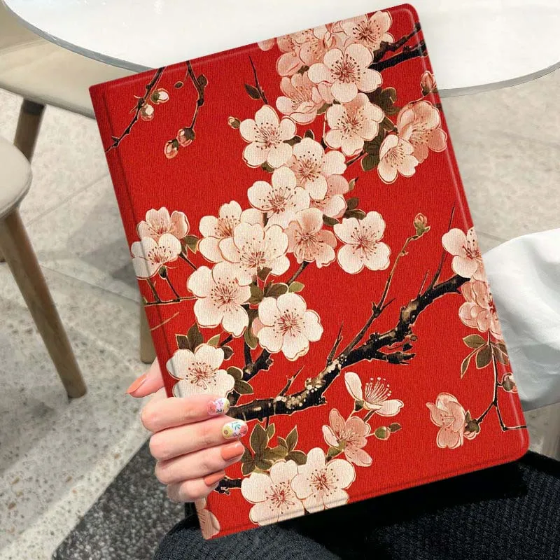 Artistic Plum Blossoms Tablet Case – Soft Protective Cover