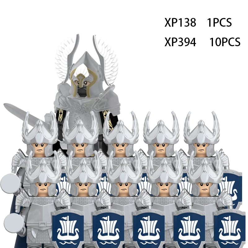 Medieval Elf Soldiers Guard Action Figures Mini Bricks Set - DIY Assemble Building Blocks Toy Collection