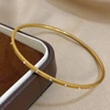 Bracelets plaqués or pour femmes et hommes, 3 pièces, mauvais œil, simples, fins, manchette en acier inoxydable, bijoux cadeaux de fête quotidiens