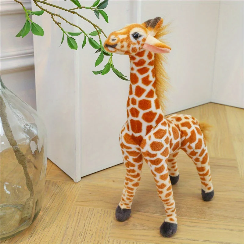 17.7inch Creative Simulation Giraffe Plush Toy Stuffed Animals Doll Giraffe Doll Living Room Ornament 2