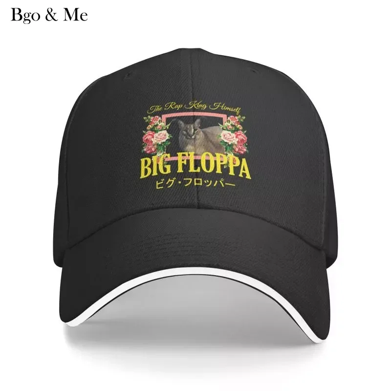 

2023 New Punk Big Floppa Floral Aesthetic Baseball Cap Men Women Adjustable Cute Caracal Cat Dad Hat Outdoor