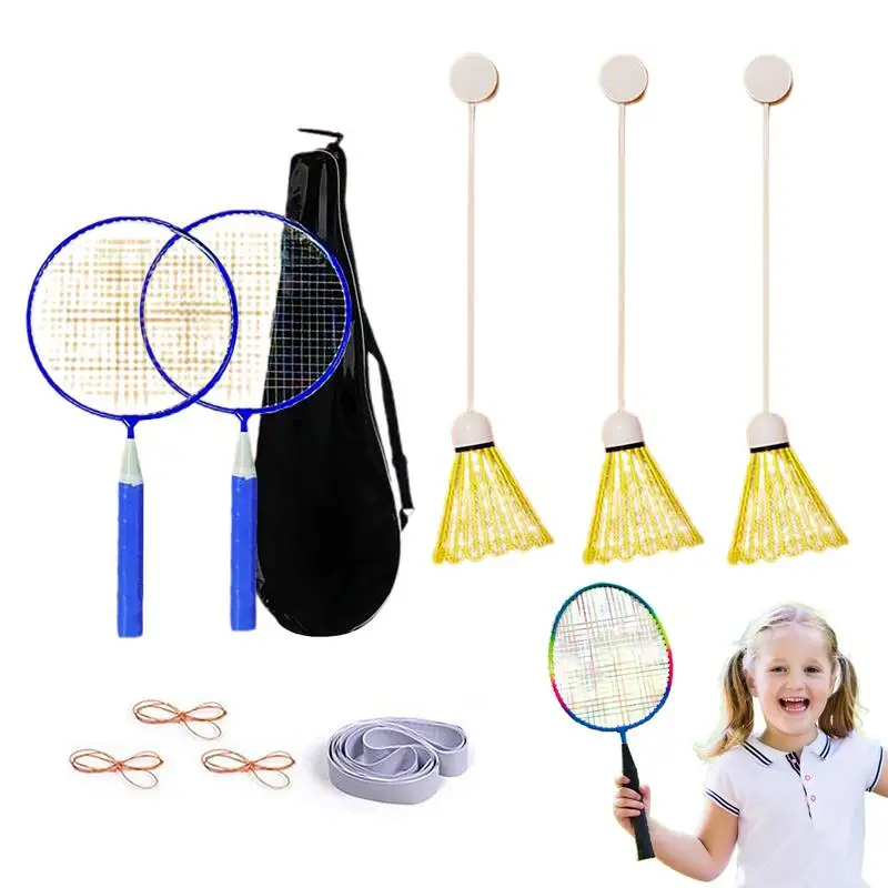 Automatic Rebound Badminton Trainer Badminton Single-Player Rebound Trainer Self Study Set Automatic