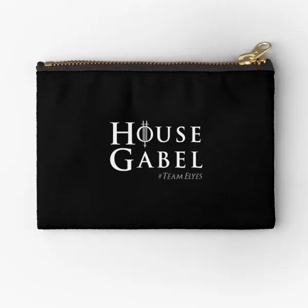 

House Gabel Zipper Pouches Socks Cosmetic Small Women Panties Pure Packaging Key Money Coin Men Pocket Wallet Storage Underwear