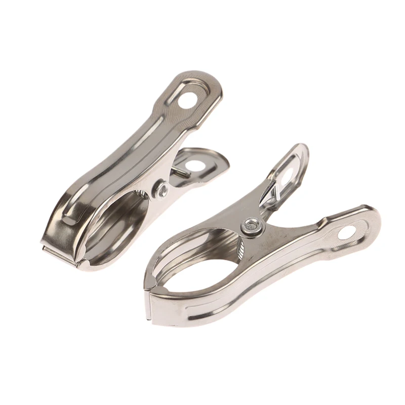 20Pcs Clothes Clips Stainless Steel Pool Towel Clips Clothes Pins Pegs Holders Clothing Quilts Clamps Sealing Clip Sewing Clip 5