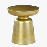 Table d'appoint ronde nordique en métal bronze, moderne pour salon, meubles de maison 6