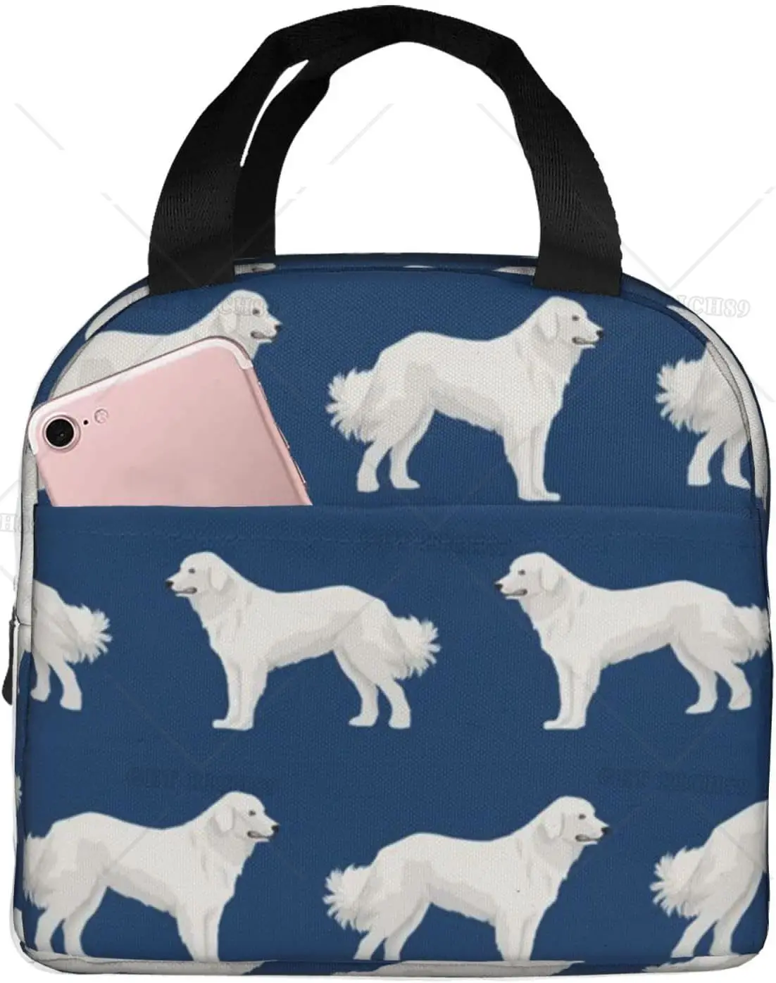 

Great Cute Dogs Insulated Lunch Bag Women Tote Bag Water Resistant Thermal Soft Liner Lunch Container for Picnic Travel