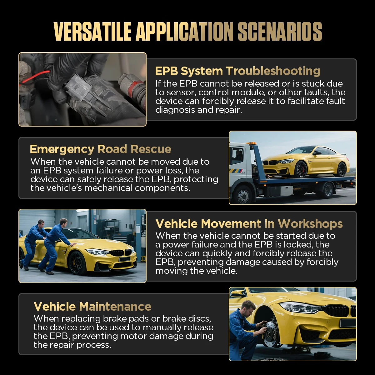 EPB-Entriegelungswerkzeug AUTO Elektronisches Parkbremsen-Werkzeug BT10 für Autos zum Sperren und Entriegeln der elektronischen Parkbremse – Detail 6