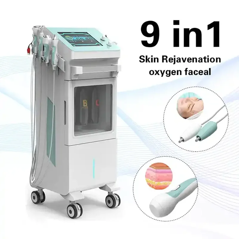 

Hydra Oxygen Facial Dermabrasion 9 in 1 Water Peeling Machine Comprehensive Skin Care Professional Beauty Salon Spa Equipment