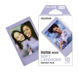 Fujifilm Instax Mini Instant Film with Black, Macaron, and Rainbow Frames (10-50 Sheets) (10 Soft Lavender)
