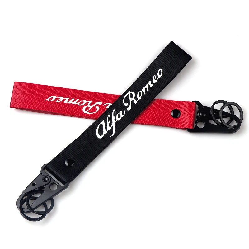 Alfa Romeo Inspired Car Keyring Wristband with Key Tags and Decorations