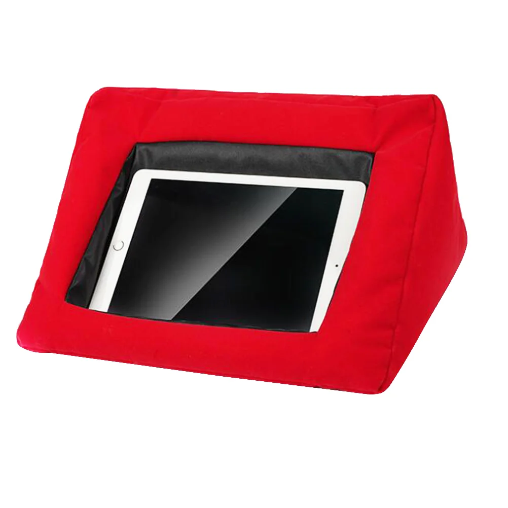 

Blue Throw Pillows for Bed Tablet Stand Triangle Cushion Holder Compatible Phones