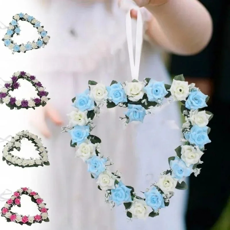 Exquisite Artificial Rose Hanging Wreaths Event Decoration Suitable Weeding Bride Flower Garland Home Festival Party Supplies