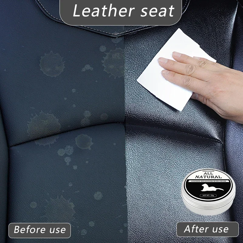 Car Leather Seat Maintenance Care Oil Leather Restoration Mink Oil Cream Sofa Interior Polishing Cleaning 50g/100g leather repair gel,leather repair kit,leather cleaner,car polishing spray