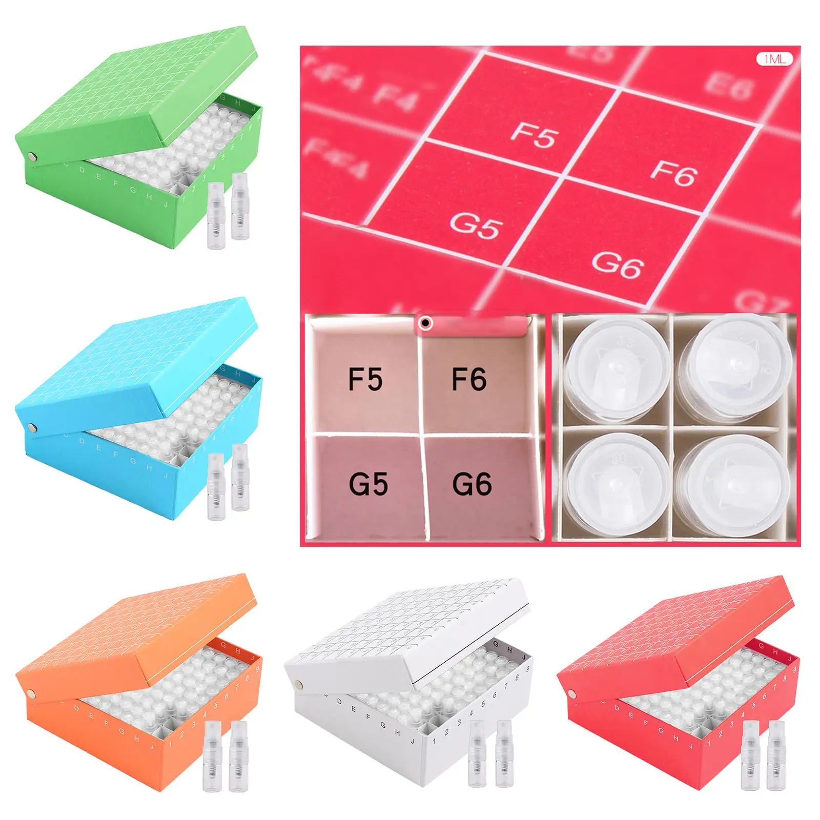 

1ml Portable Spray Bottles with PP Organizer for Perfume Beauty Space Saver