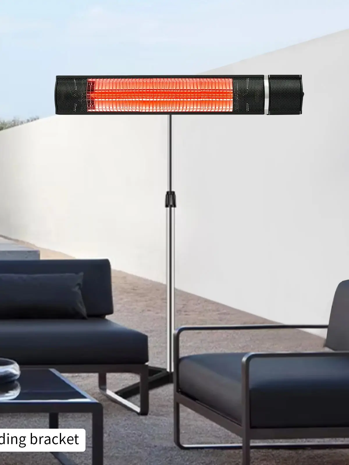 Wandmontierter Außen-Infrarotheizstrahler, Elektrischer Terrassenheizer mit Fernbedienung, Elektrischer Raumheizer (SF-104) für Hinterhöfe – Detail 1
