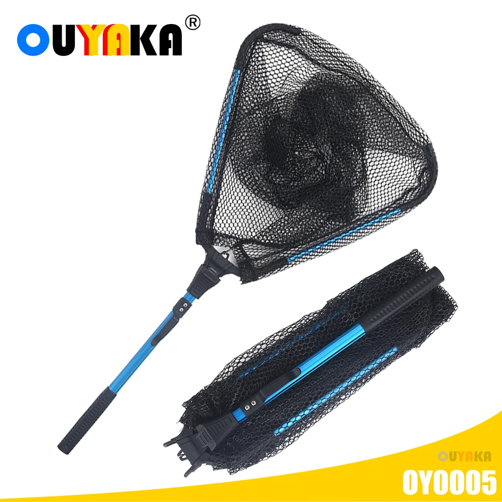 

2022 Fishing Net Fly Hand Collapsible Telescopic Pole Stainless Steel Small Mesh Ultralight Portable Pesca Accesorios Mar Tackle