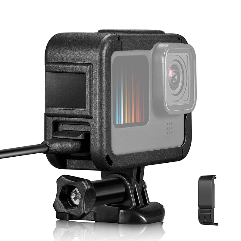 Gopro HERO10/9 보호 커버베이스 용 측면 인터페이스 커버가있는 하우징 프레임 확장 PA 케이지