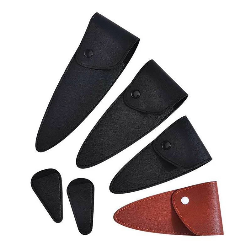 Protective Cover Scissors Protective Cases PU Leather Sewing Box Scissors DIY Scissors Sleeve Dead Skin Tweezers Cap