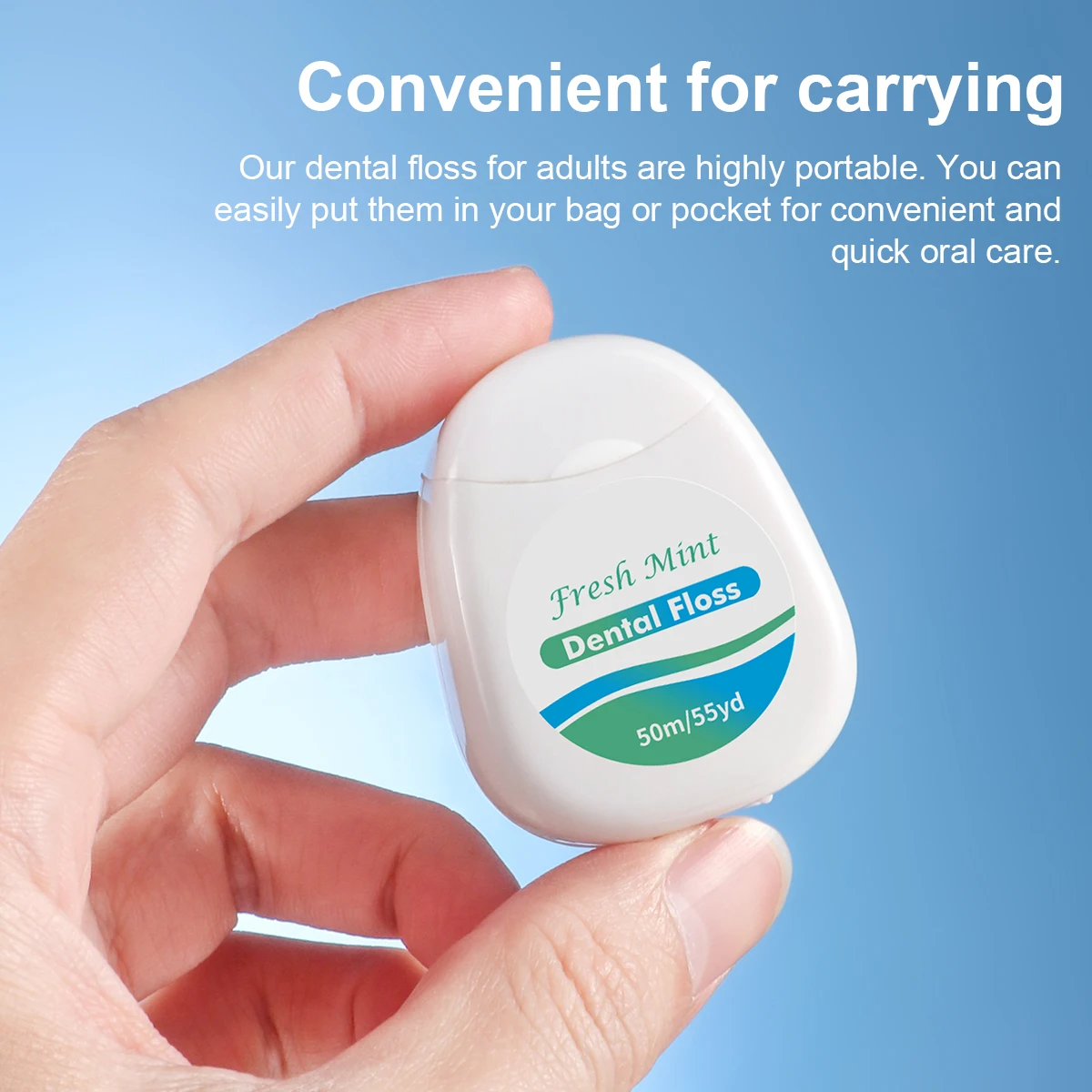 12 pieces, 6 pieces, 3 pieces-Mint dental floss roll-50 meters 1 piece-Suitable for personal interdental cleaning tool dental floss,dental cleaning tools