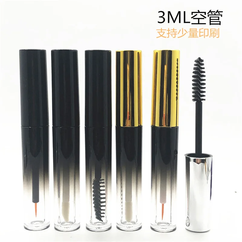 

Пустая круглая черная градиентная подводка для глаз и блеска для губ, 3,5 мл, 10/30/50 шт., контейнер в бутылке для клея для накладных ресниц