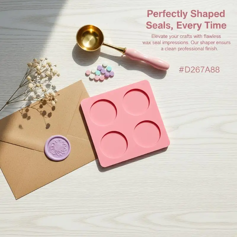 씰링 왁스 픽서 실리콘 패드 25mm 왁스 씰 스탬프 성형 몰드 매트 미끄럼 방지 디자인 봉투 스크랩북 아트 공예 DIY 프로젝트용