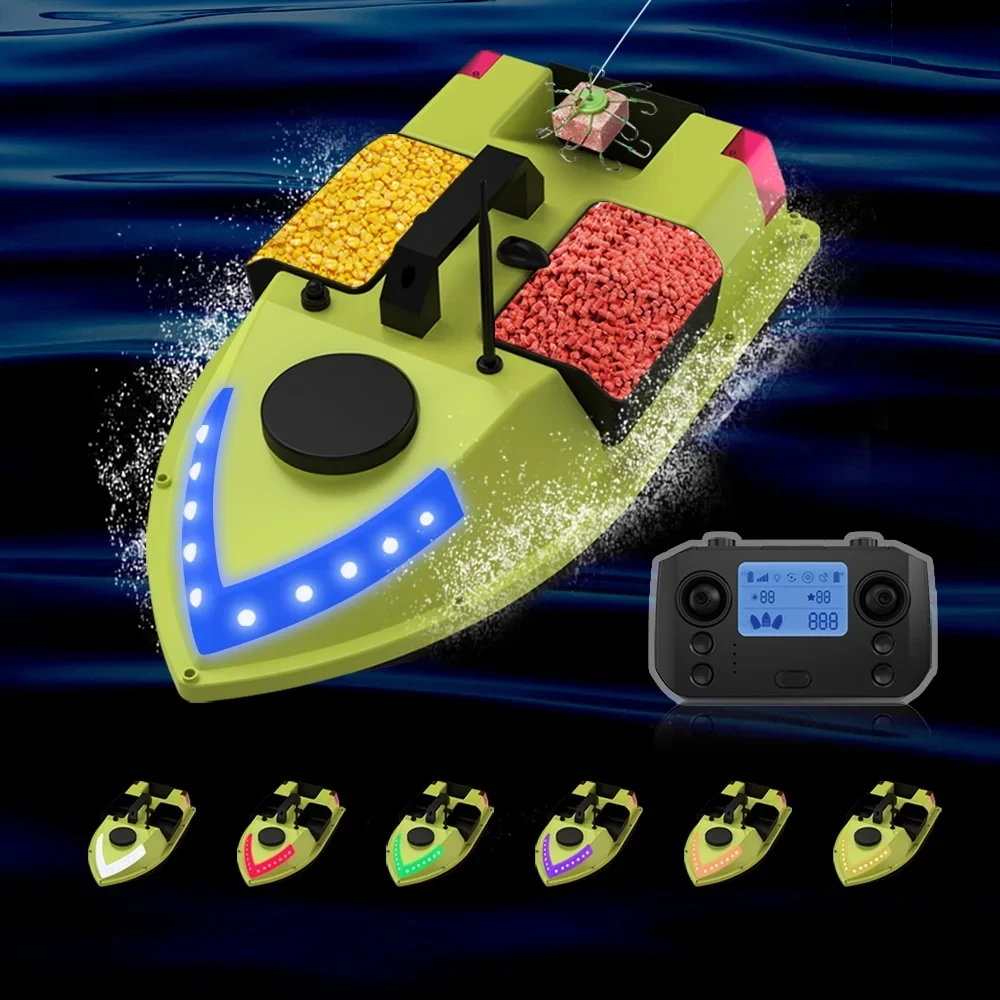 GPS RC Bait Boat with Bag 600M Remote Control Fishing Bait Boat 99 Points Fishing Feeder Boat with 3 Bait Containers 4