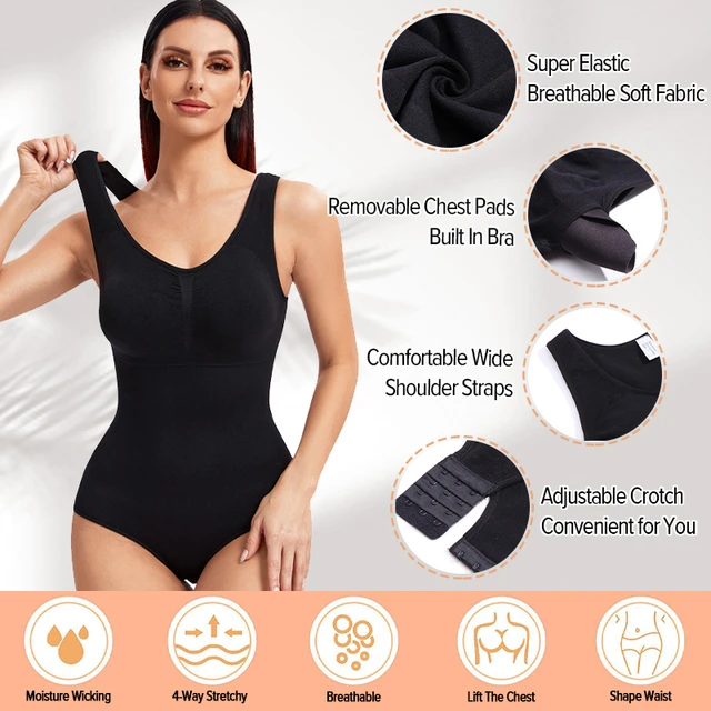  Spaghetti Strap Shapewear Bodysuit Camisole Jumpsuit Top for  Women Tummy-Control Slimming Butt Lifter Body Shaper Romper : Clothing,  Shoes & Jewelry