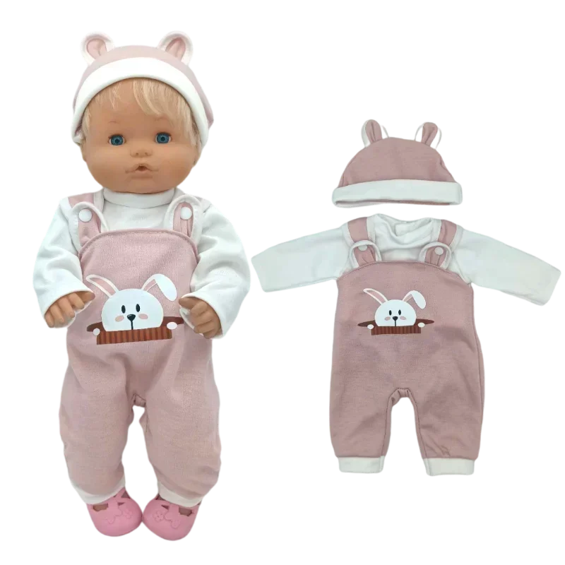 Reborn Baby Dolls Clothes Rompers Hat for 38 Cm Nenuco Doll