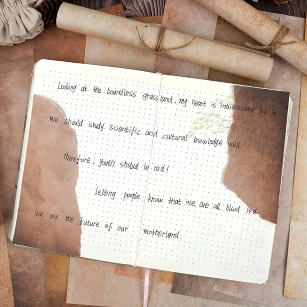 50장 빈티지 문구류 필기용지 간단한 그림용지 인쇄용지 더 두꺼운 양면 해적 스크롤