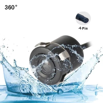 라운드 18.5MM 후진 카메라 타코 그래프 4 핀 후면 카메라, 자동차 스타라이트 야간 투시경 풀 웨이브 렌즈 사용