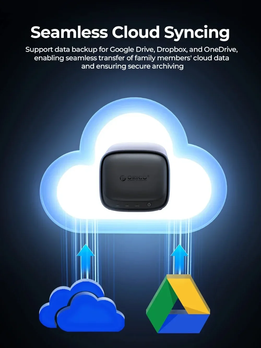 오리코 듀얼 베이 NAS 3.5인치 HDD 및 M.2 NVMe SSD 메타큐브 네트워크 스토리지 서버 (RAID, 원격 액세스, 가정용 개인 클라우드 지원)